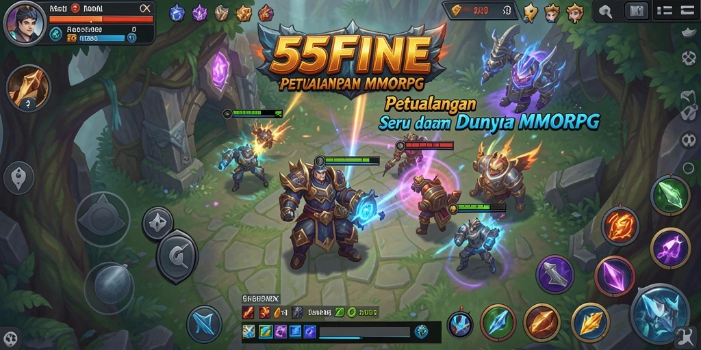 Tampilan gameplay menarik dalam 55FIVE, penuh aksi seru.