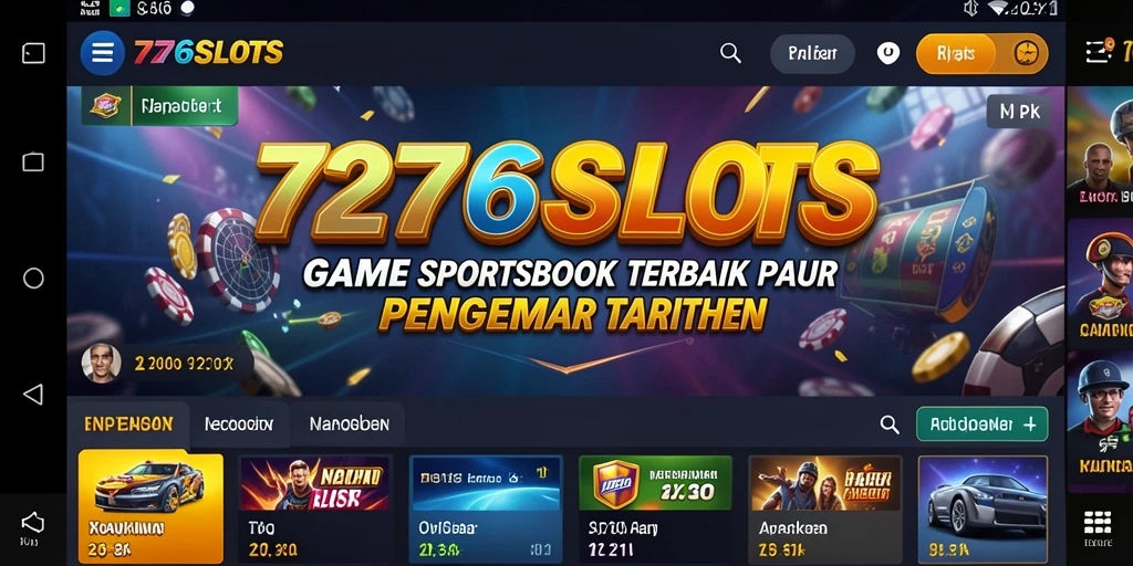 Tampilan antarmuka aplikasi 7276SLOTS dengan fitur taruhan yang menarik.