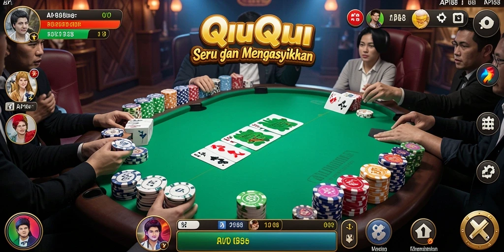 Tampilan gameplay QiuQiu yang menarik dan interaktif.