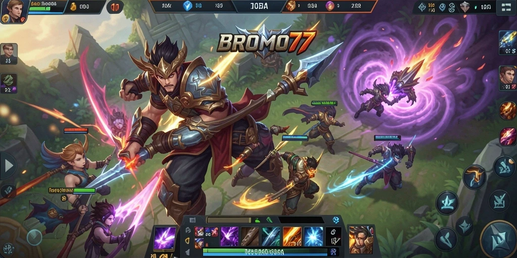Tampilan gameplay BROMO77 yang mendebarkan dan seru.