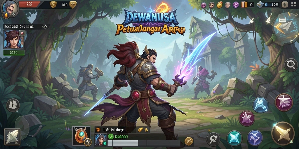 Tampilan screenshot DEWANUSA menunjukkan aksi pertempuran yang mendebarkan dalam game ARPG.