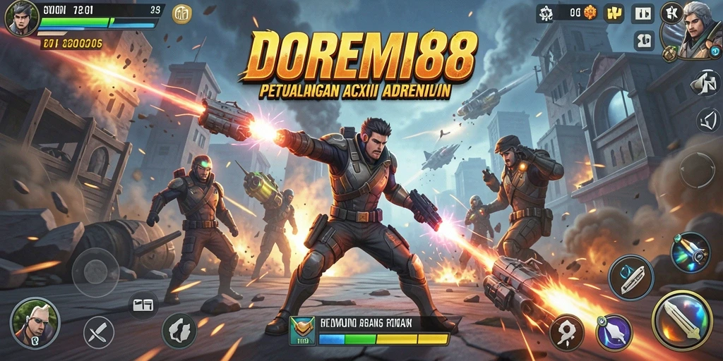 Gameplay seru DOREMI88 dengan aksi mendebarkan di arena tempur.