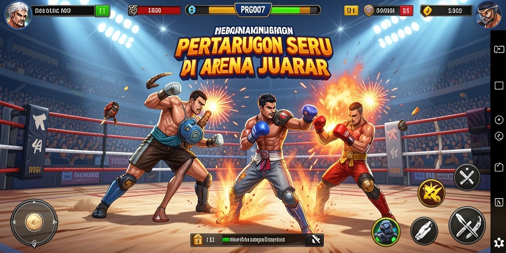 Tangkapan layar utama menunjukkan aksi pertempuran seru dalam PRG007.
