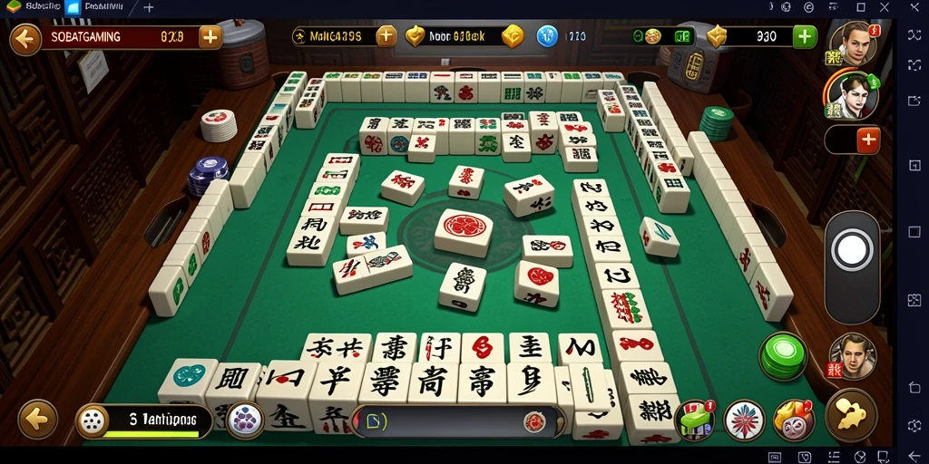 Tampilan gameplay menarik dari SOBATGAMING dengan Mahjong yang memukau.